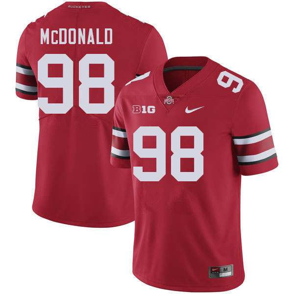 #98 Kayden McDonald Ohio State Buckeyes Jersey College Football Uniforms-Red